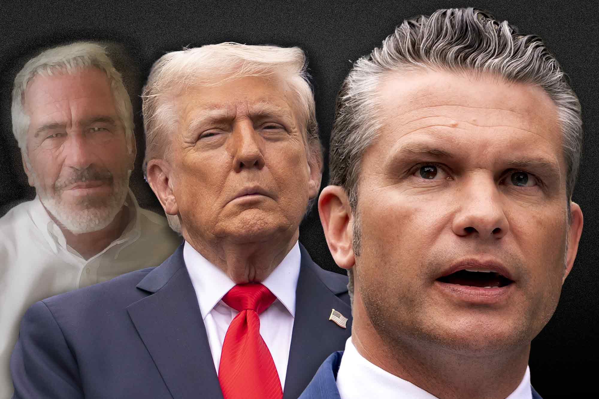 Jeffrey Epstein, President Donald Trump, Secretary of Defense Pete Hegseth