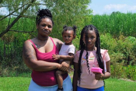 Nylah Toussaint, daughters, sugarcane field