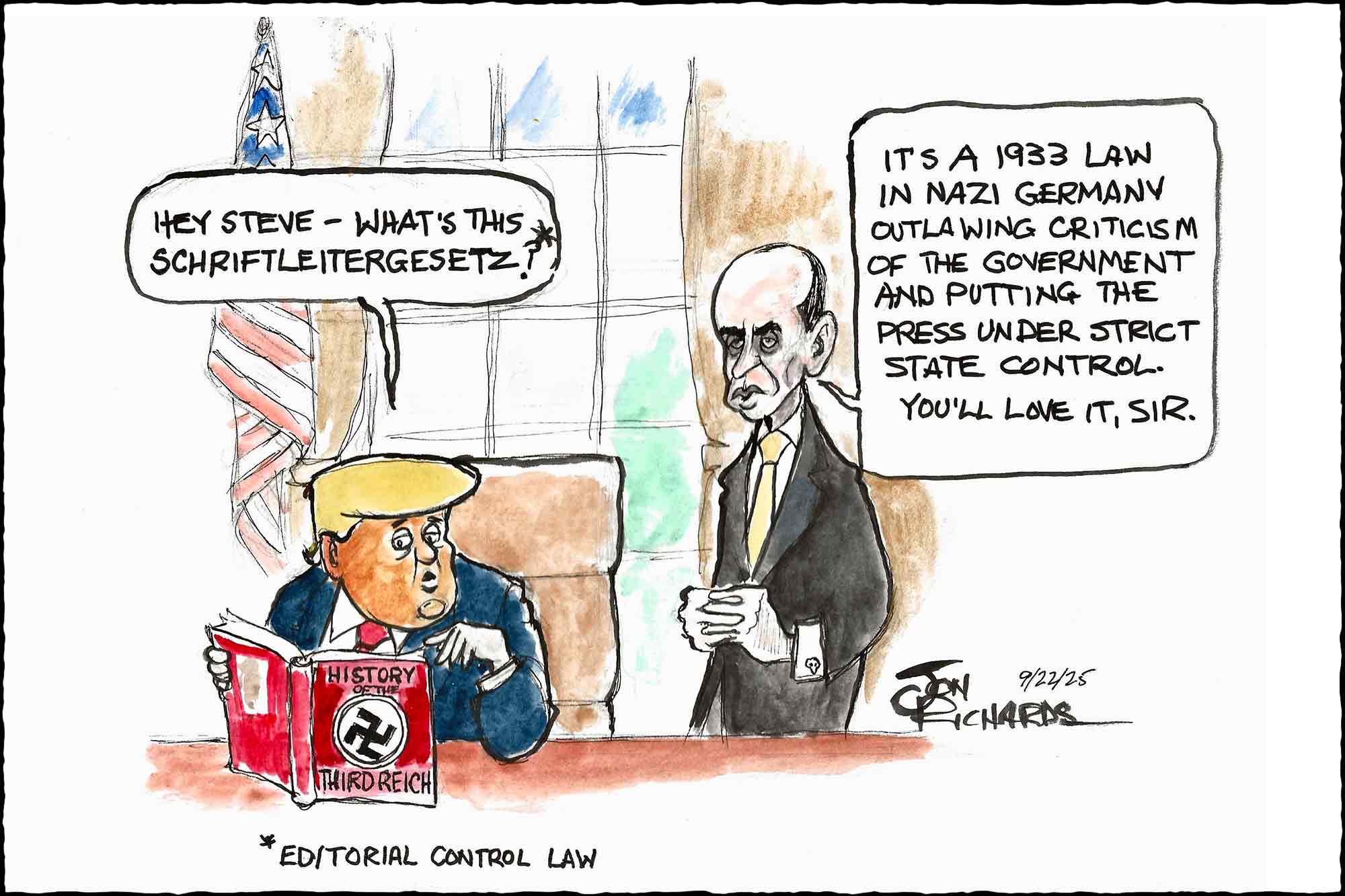 Donald Trump, Stephen Miller, Press freedom