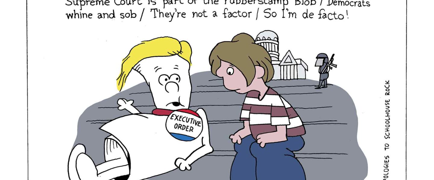 cartoon, I'm Just an Executive Order, rubberstamp Congress