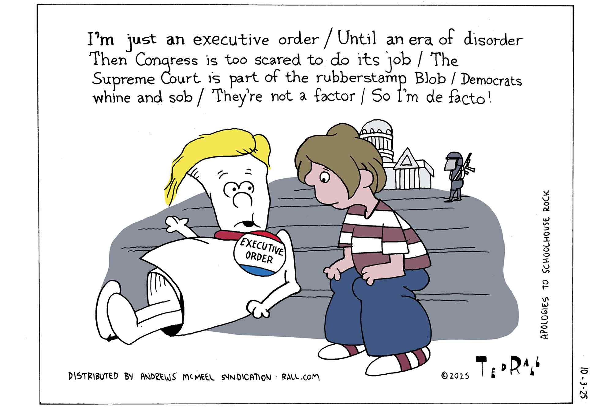 cartoon, I'm Just an Executive Order, rubberstamp Congress