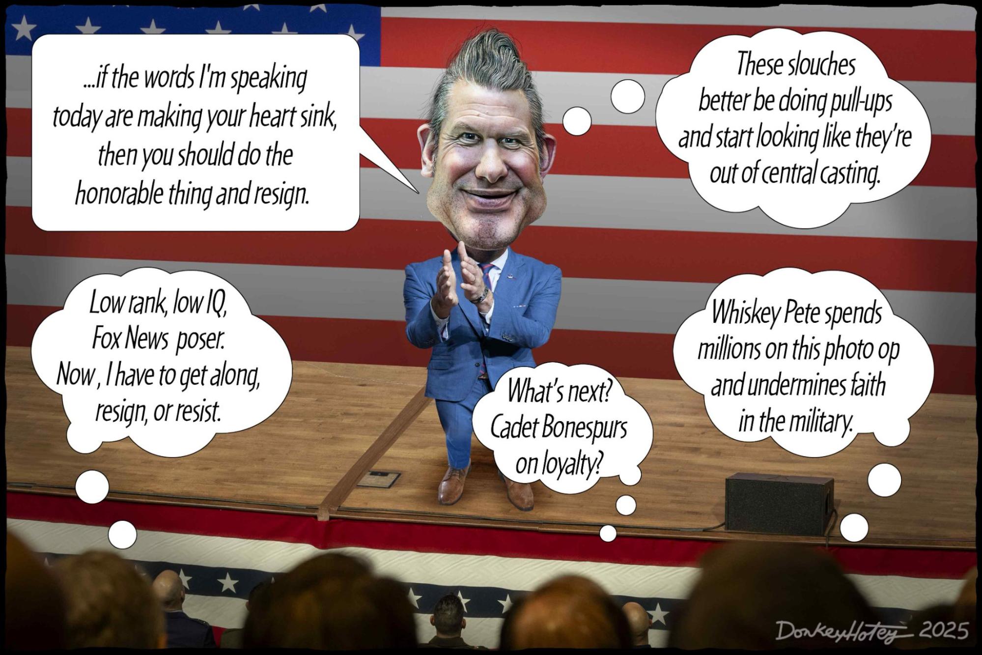 Pete Hegseth, Addresses, Generals, Admirals, Flag Officers, Quantico, VA