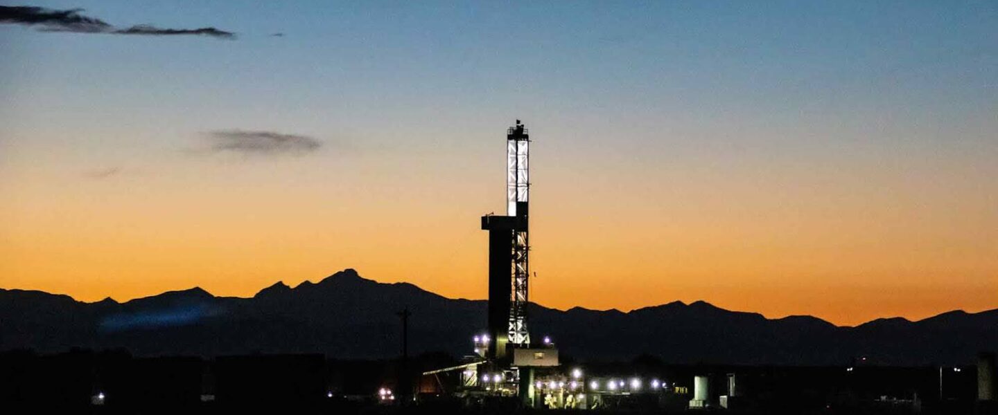 Fracking operation, East of Denver, CO, Rocky Mountains