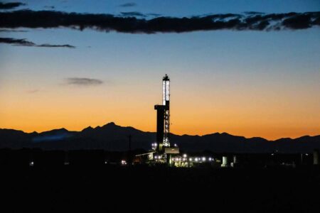 Fracking operation, East of Denver, CO, Rocky Mountains
