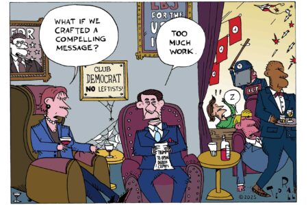 cartoon, Democrats, messaging, feckless