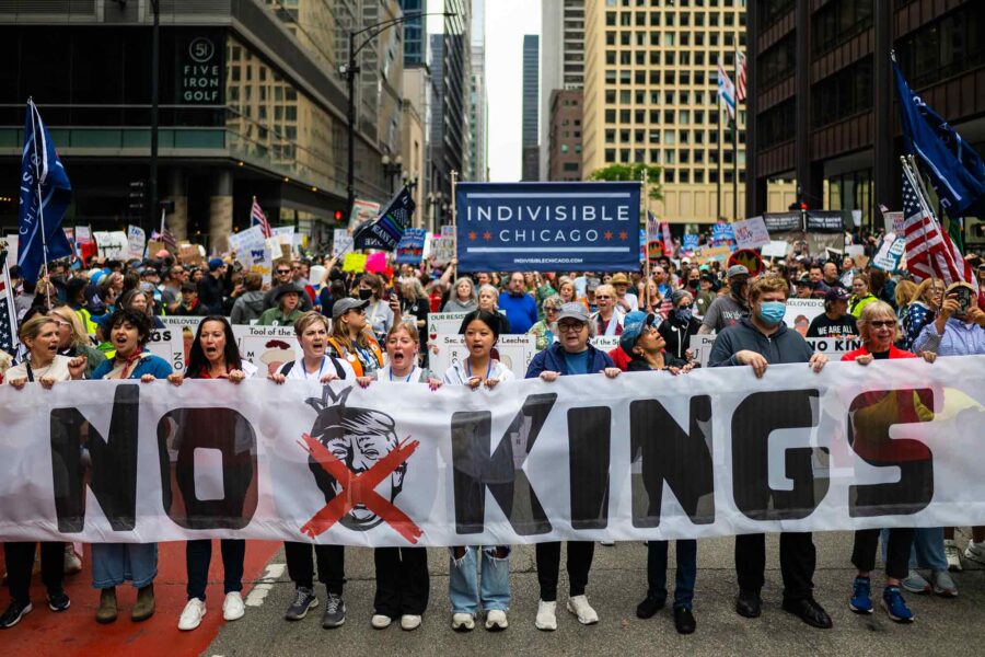 Chicago, No Kings, march, June 14, 2025