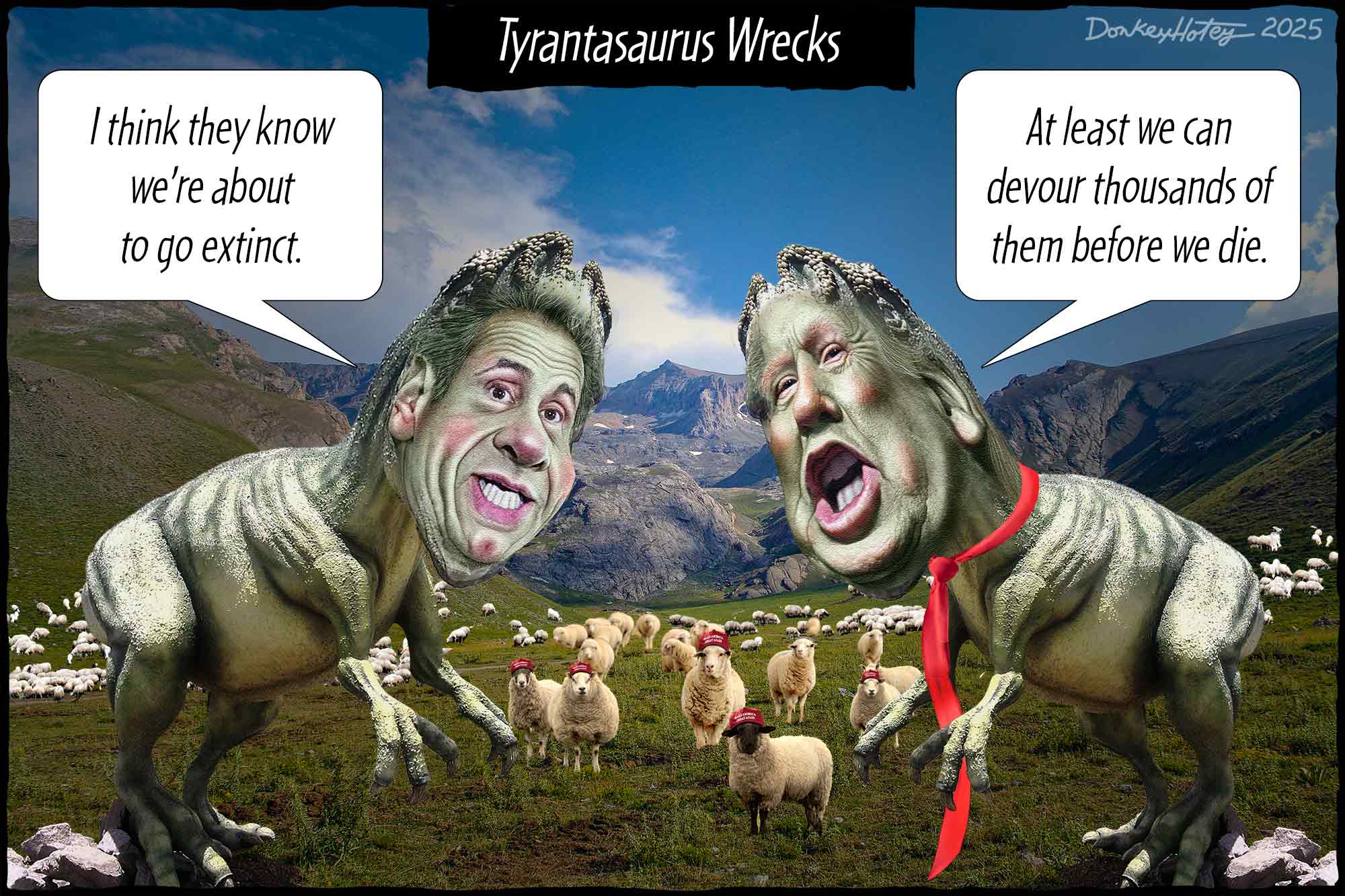 Donald Trump, Andrew Cuomo, dinosaurs