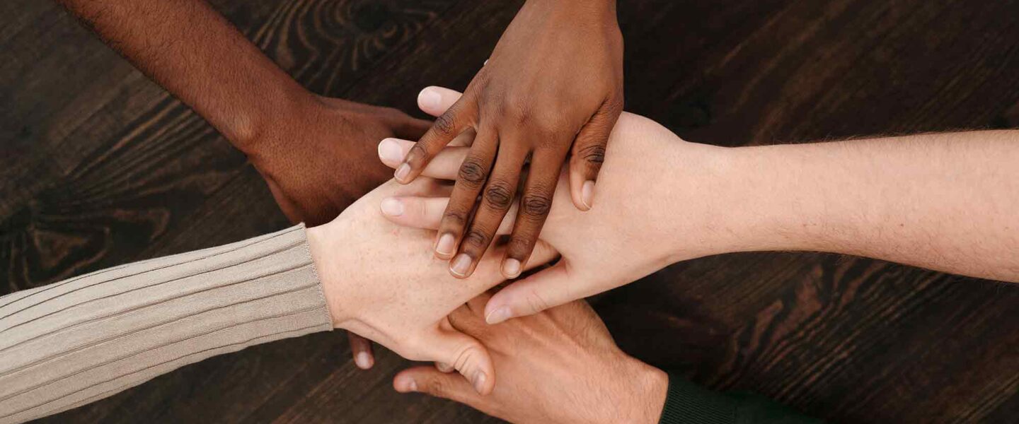 People, working together, hands