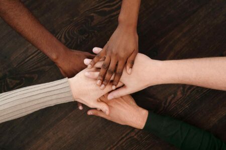 People, working together, hands