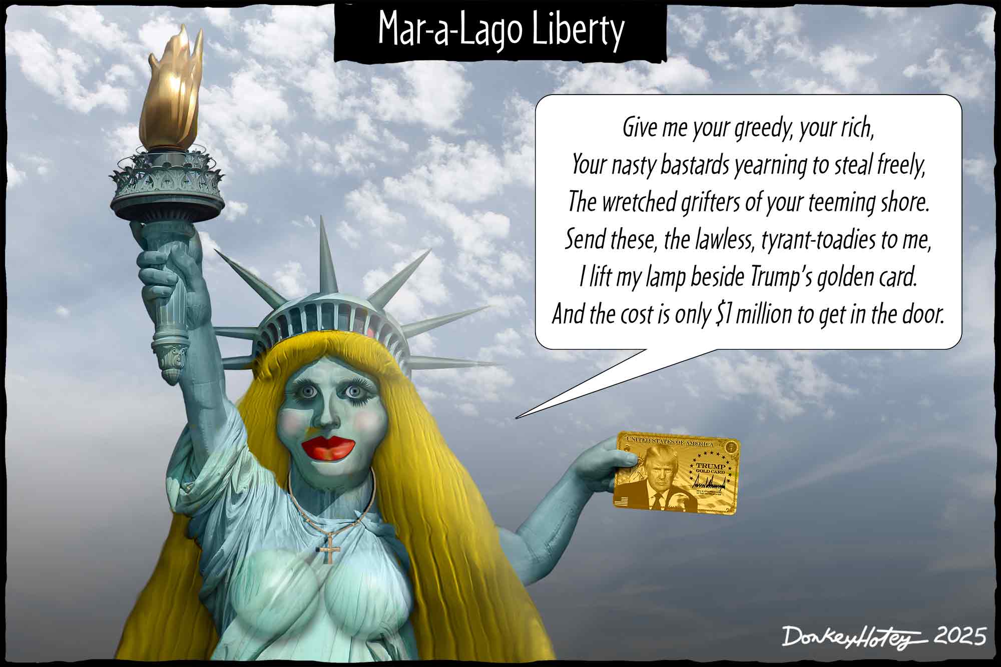 Statue of Liberty, Mar-a-Lago-Face, Donald Trump, The New Colossus
