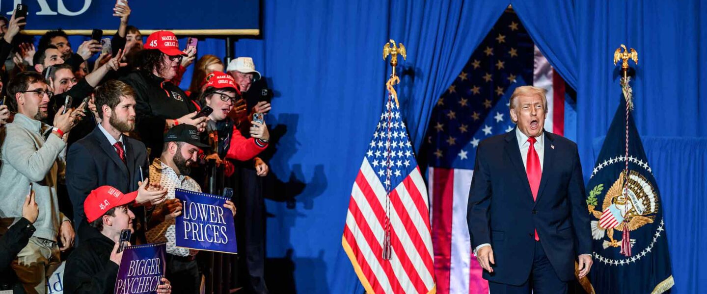 Donald Trump, delivers remarks, economy, Mount Airy Casino Resort