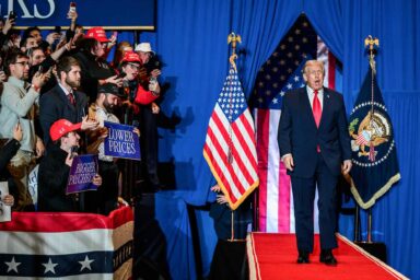 July Job Losses Report Adds to Pressure on Trump Ahead of Midterms Donald Trump, delivers remarks, economy, Mount Airy Casino Resort