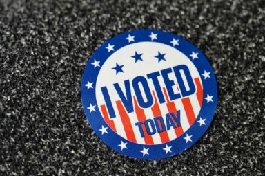 I voted, sticker, election, 2025