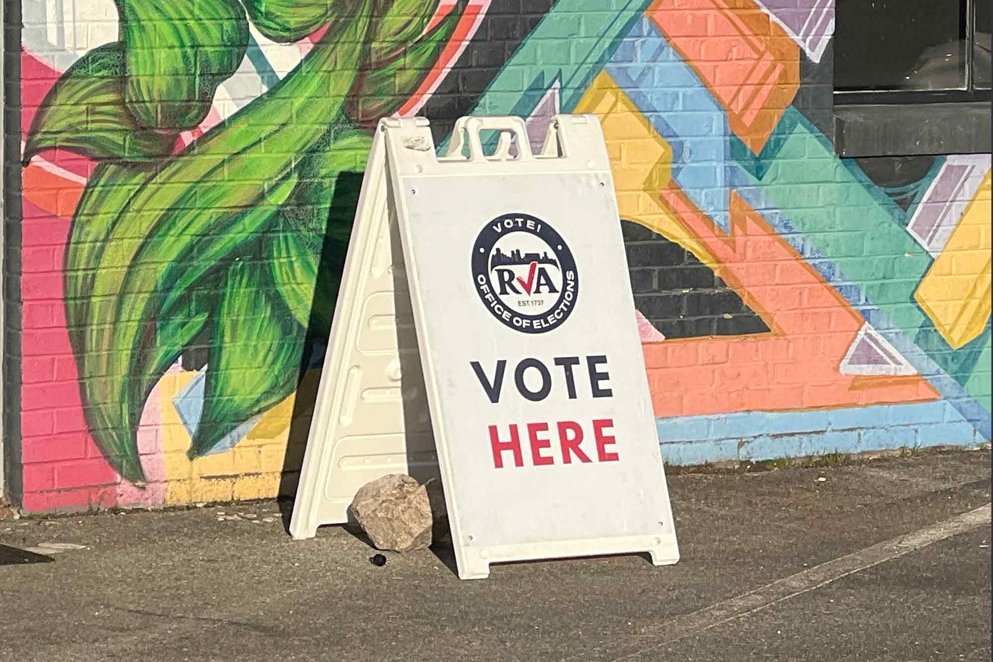 Vote Here, sign, Diversity, Richmond, Election Day.