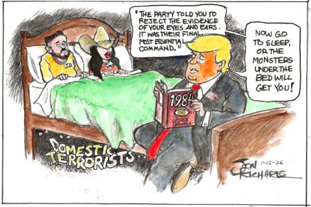 Donald Trump, reading, 1984