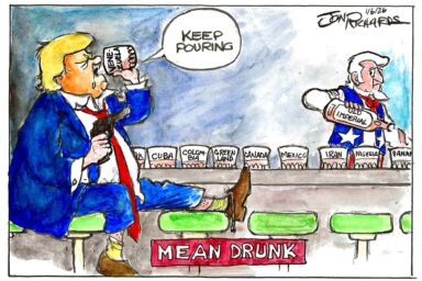 Donald Trump, alcoholic personality, mean drunk, world war