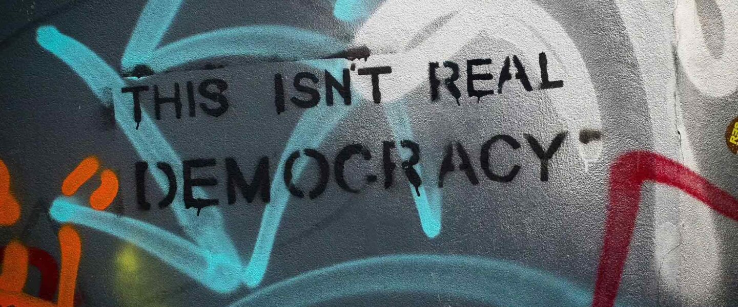 This Isn’t Real Democracy, Democracy, Graffiti