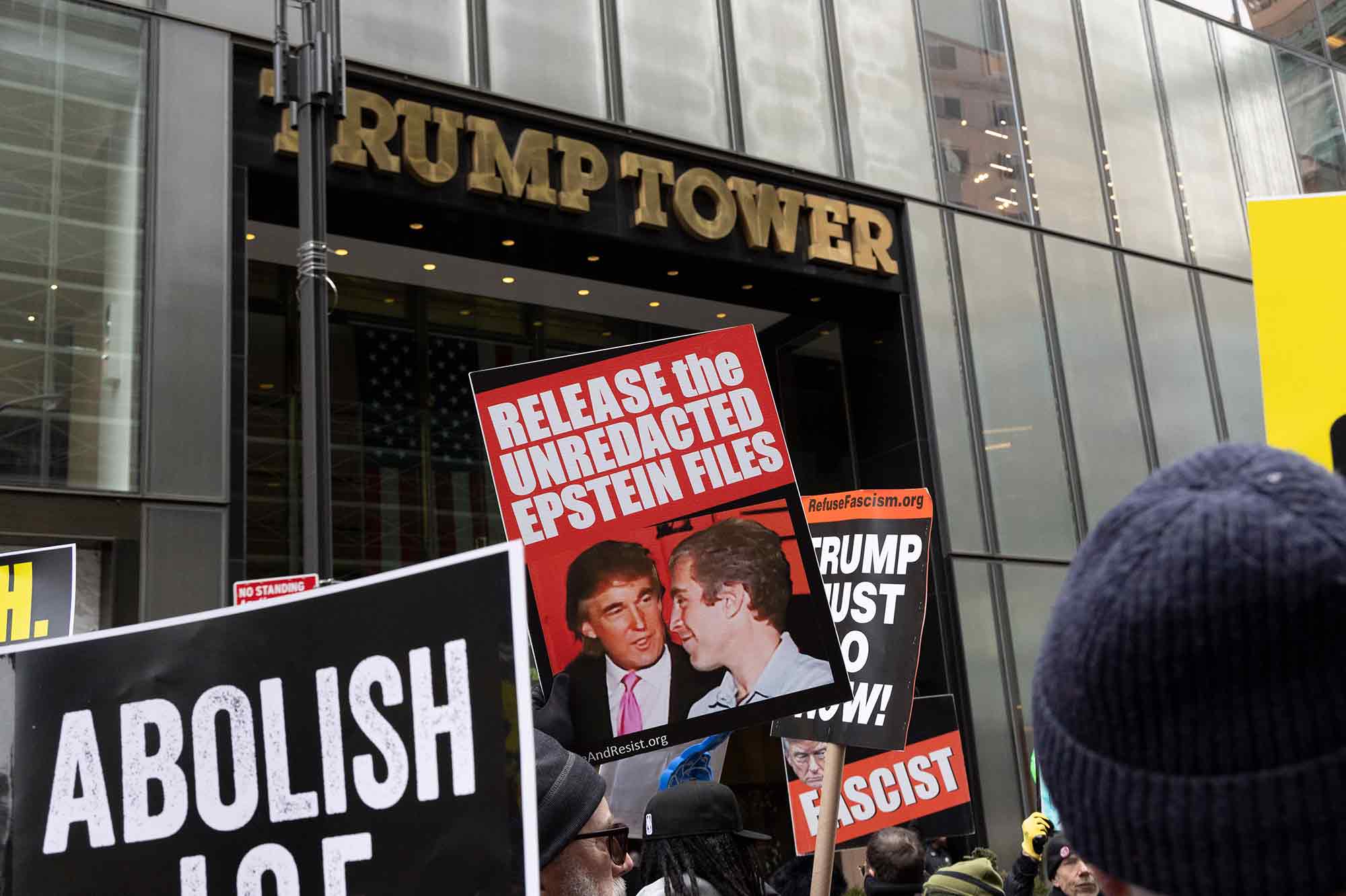 Trump Tower, President's Day, protest