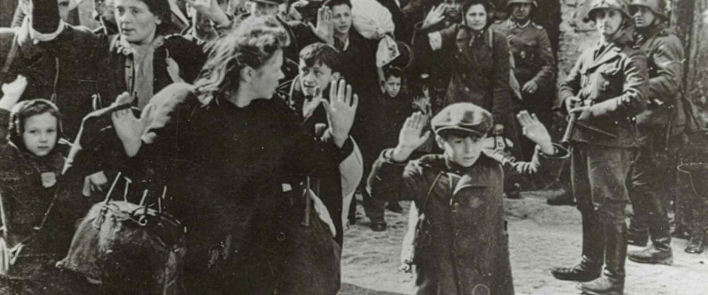 Warsaw Ghetto Boy, Nazi soldiers round up Jews