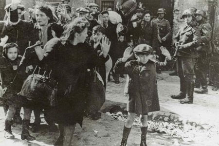 Warsaw Ghetto Boy, Nazi soldiers round up Jews