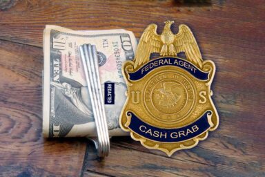 Federal Agent, badge, cash grab