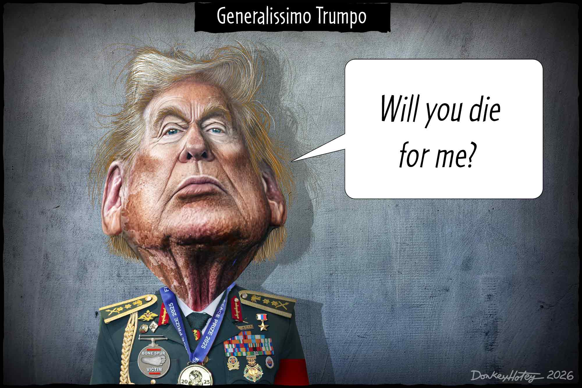 Generalissimo Trumpo, Iran, war