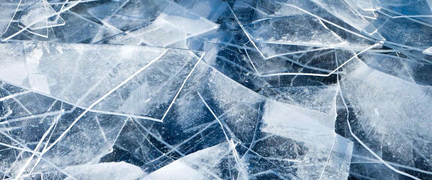 ice, shards, cracks