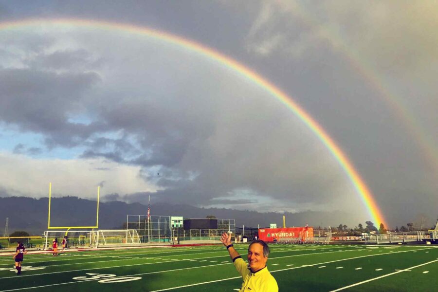 Jonathan Simon, Soccer Field, soccer, football, double rainbow