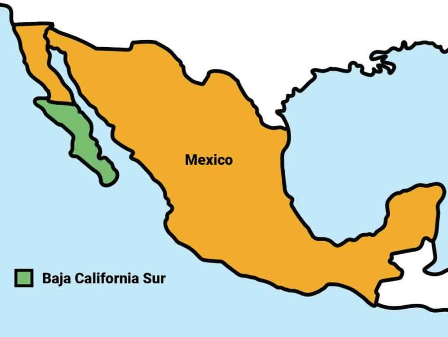 Map, Baja California Sur