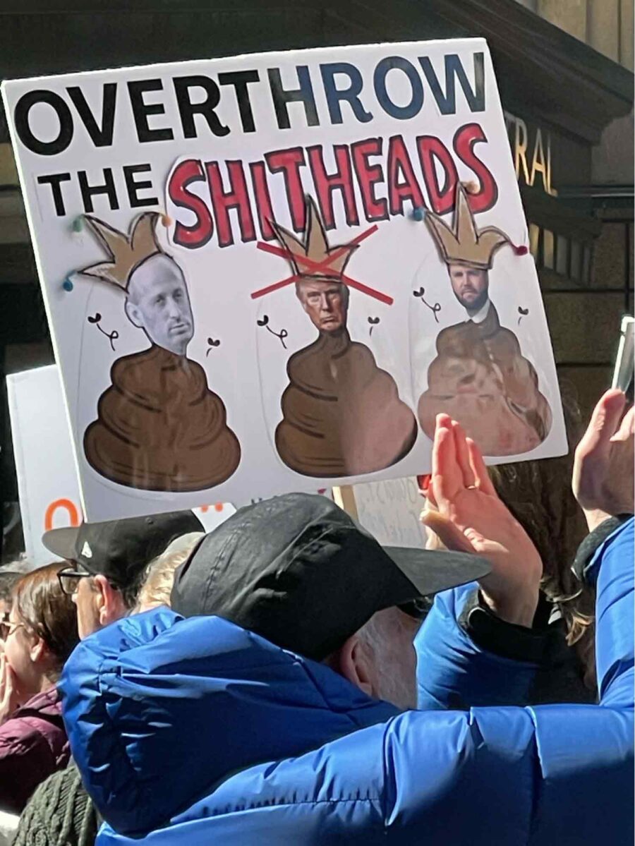 No Kings protesters in New York City, March 28, 2026.