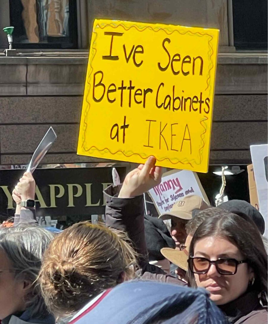 No Kings protesters in New York City, March 28, 2026.
