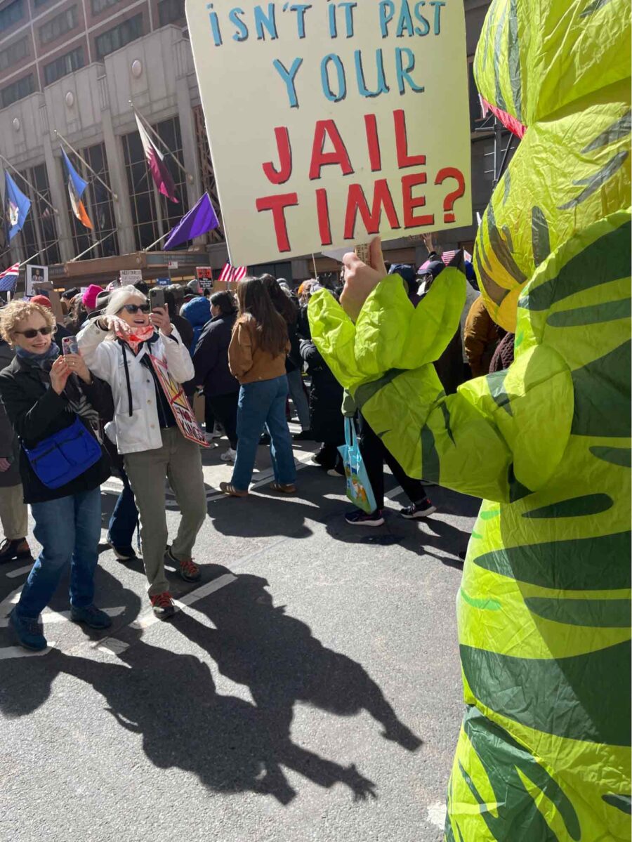 No Kings protesters in New York City, March 28, 2026.