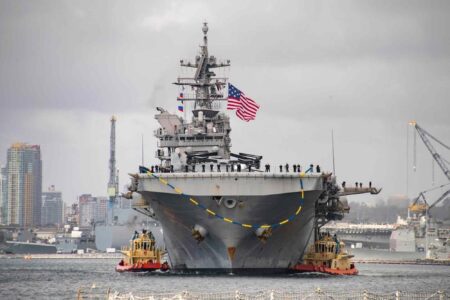 amphibious assault ship, USS Tripoli, LHA 7, homeport