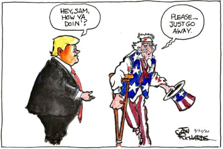 Donald Trump, Uncle Sam, War, Recession, Iran
