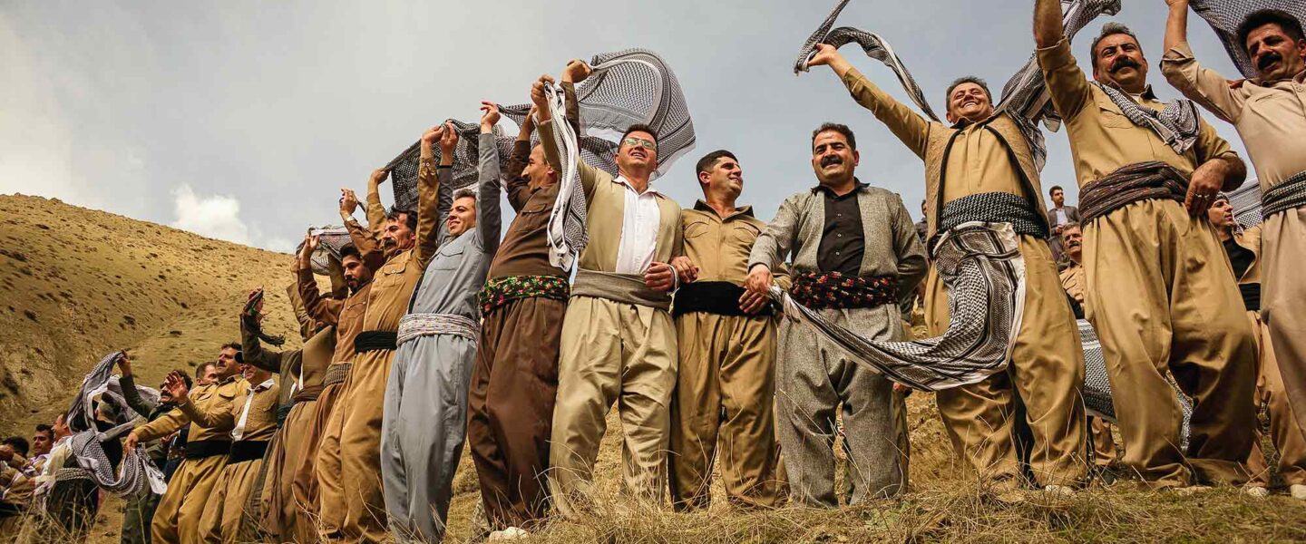 Iranian Kurdish, men, dancing
