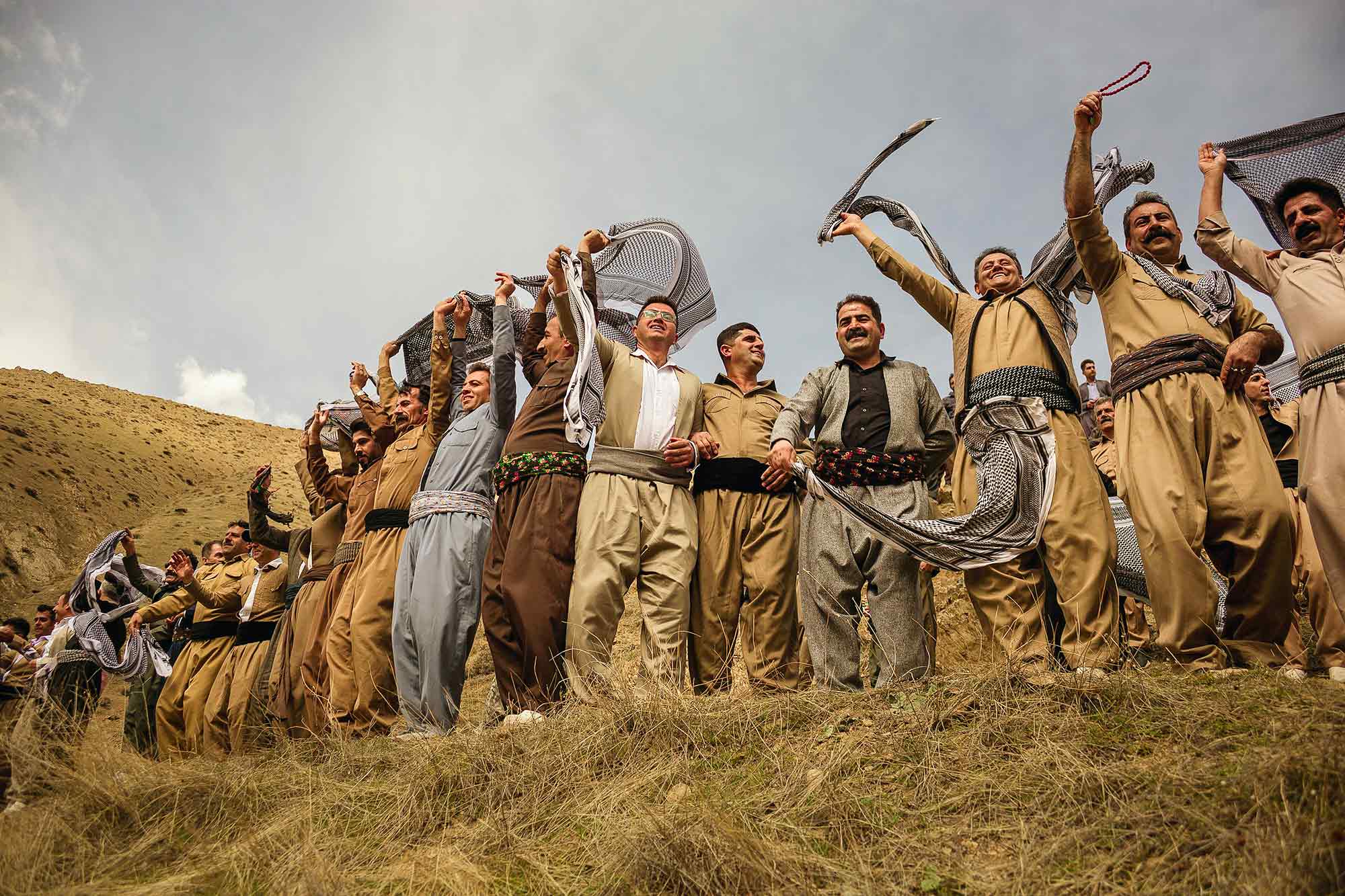 Iranian Kurdish, men, dancing