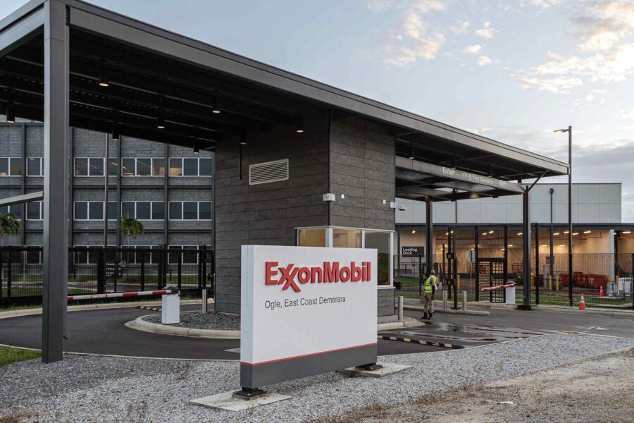 ExxonMobil facility, outskirts, Georgetown, Guyana