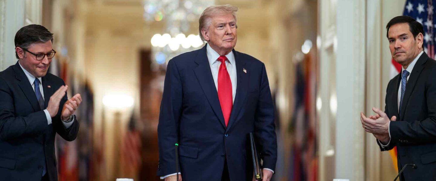 Marco Rubio, Mike Johnson, applause, Donald Trump