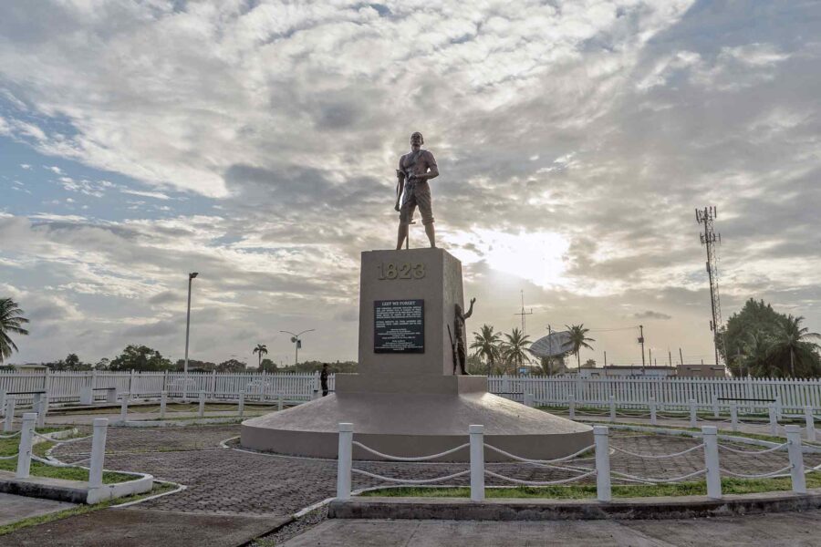 Statue, commemorating the anti-slavery struggle, Georgetown, Guyana