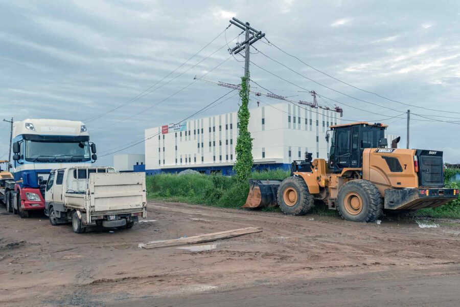 construction site, hospital, Guyana