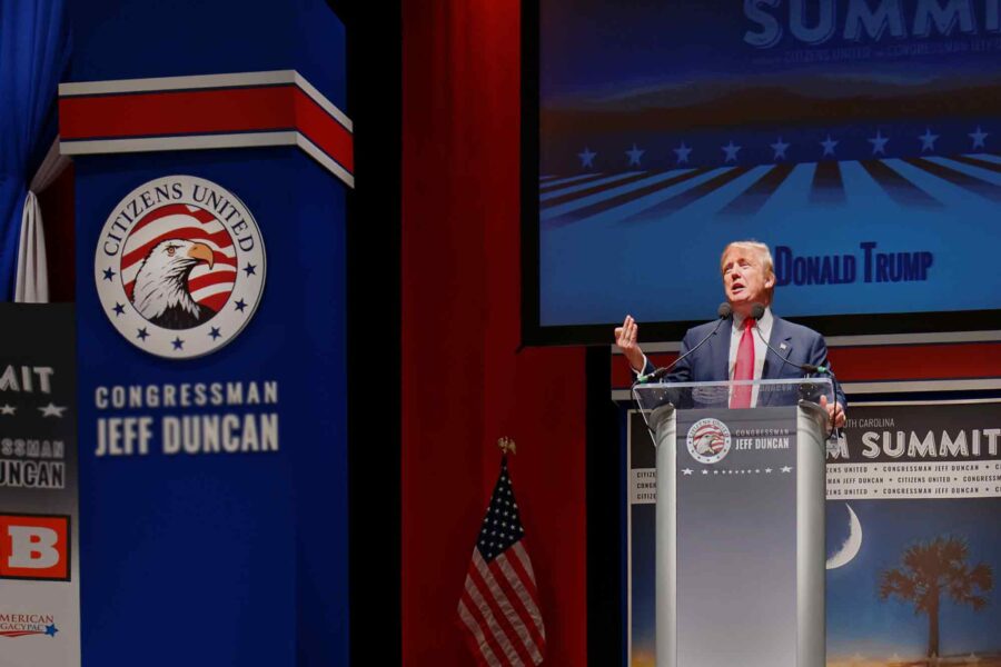 Donald Trump, Citizens United, Freedom Summit, Greenville, SC, 2015