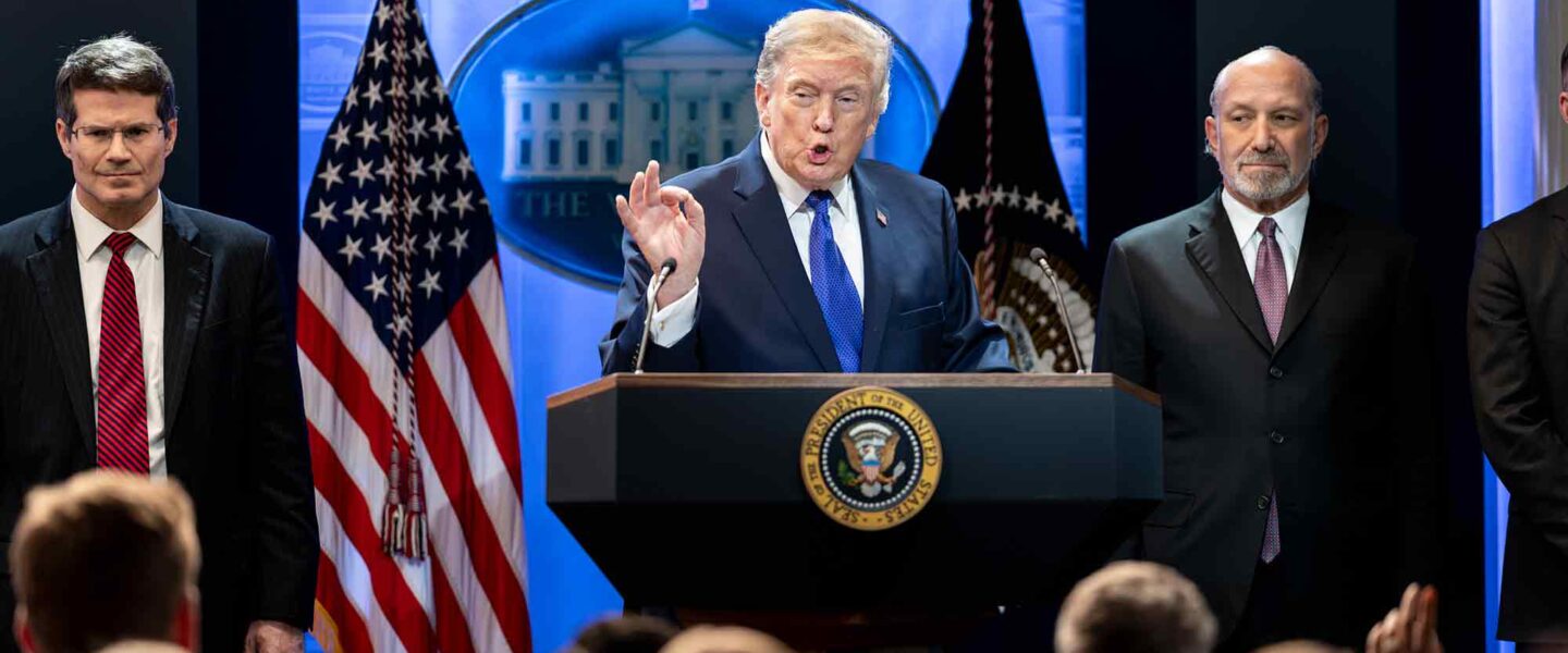 Donald Trump, delivers remarks, Supreme Court, tariffs