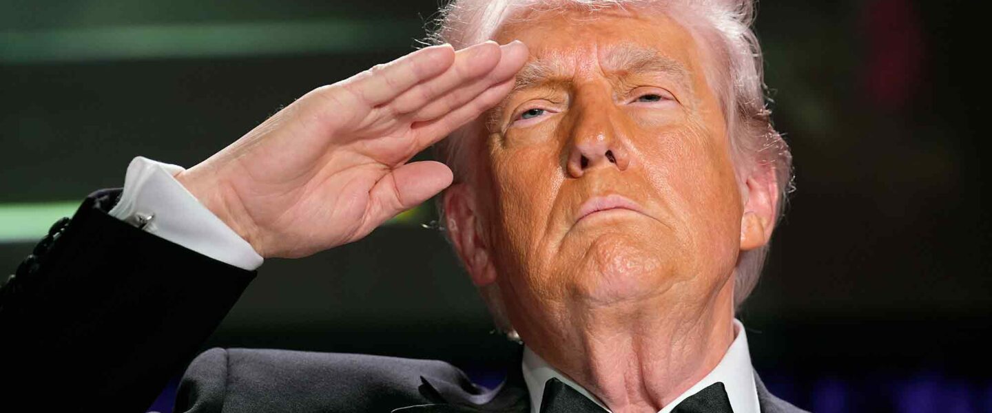 Donald Trump, salutes, 2026, White House Correspondents’ Association, dinner