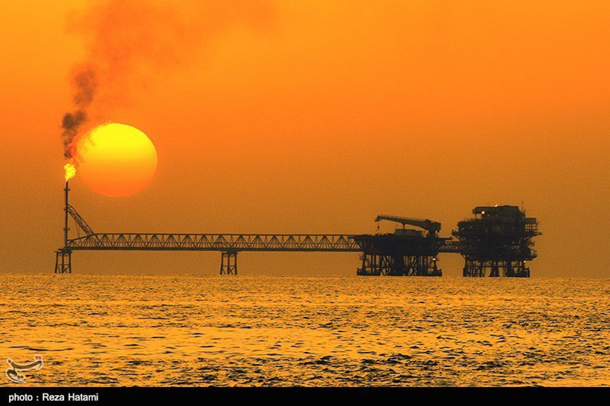 Iran, Kharg Island, Sunset