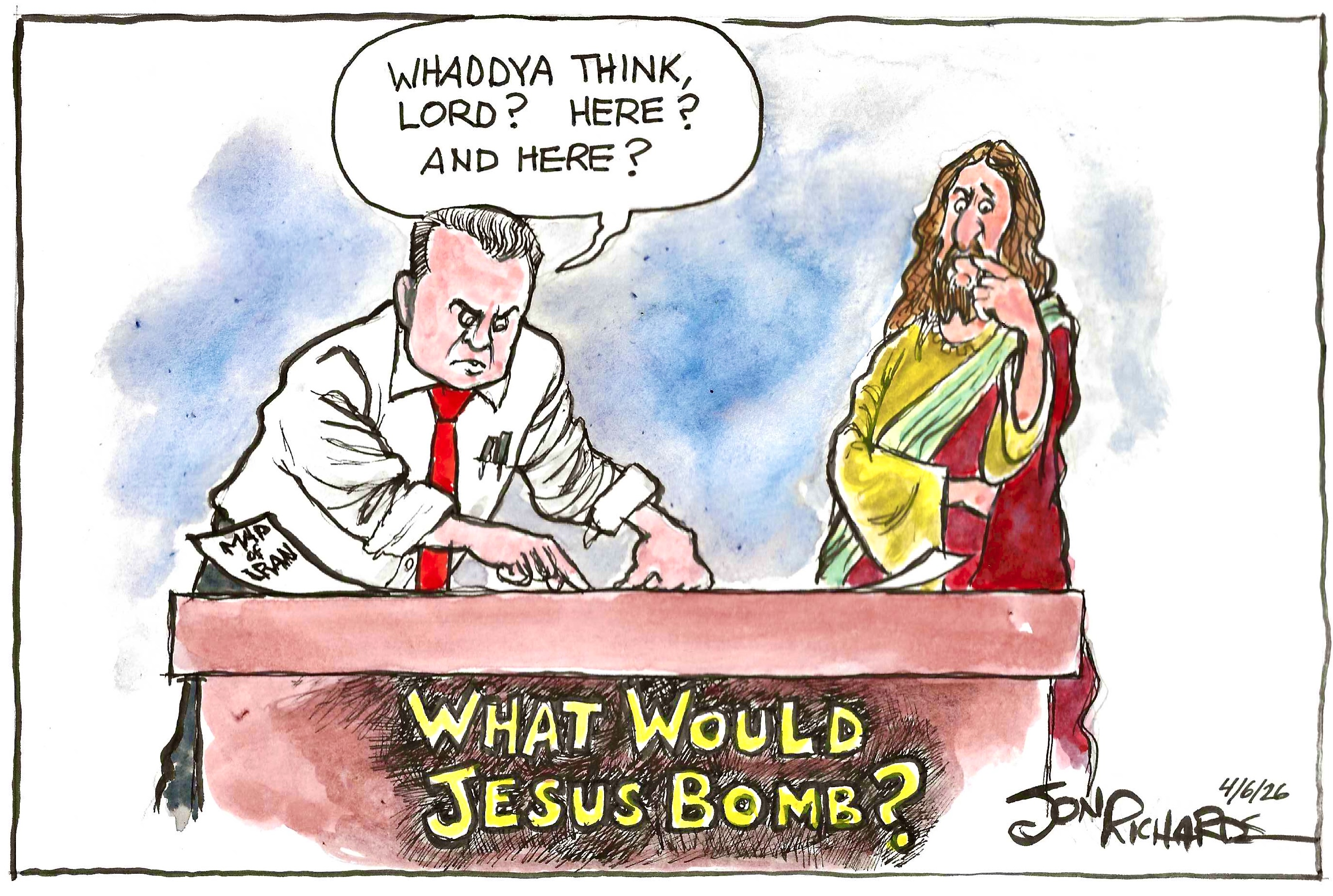 Hegseth, Jesus, Iran