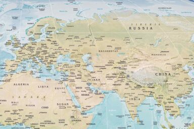 Iran, Hungary, Ukraine: The World Is Running on Legacy Software Map of the world, Robinson projection, Europe, Middle East.