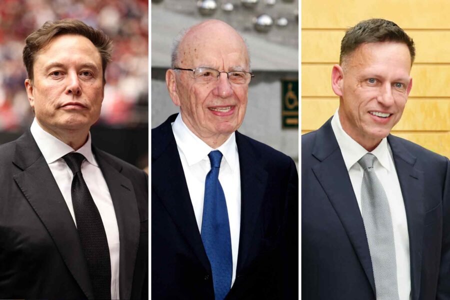 Elon Musk, Rupert Murdoch, Peter Thiel