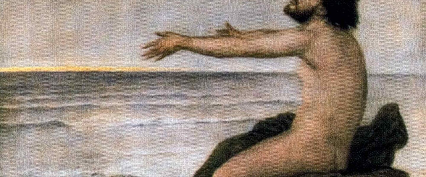 Painting, Odysseus by the sea, Arnold Böcklin, 1869