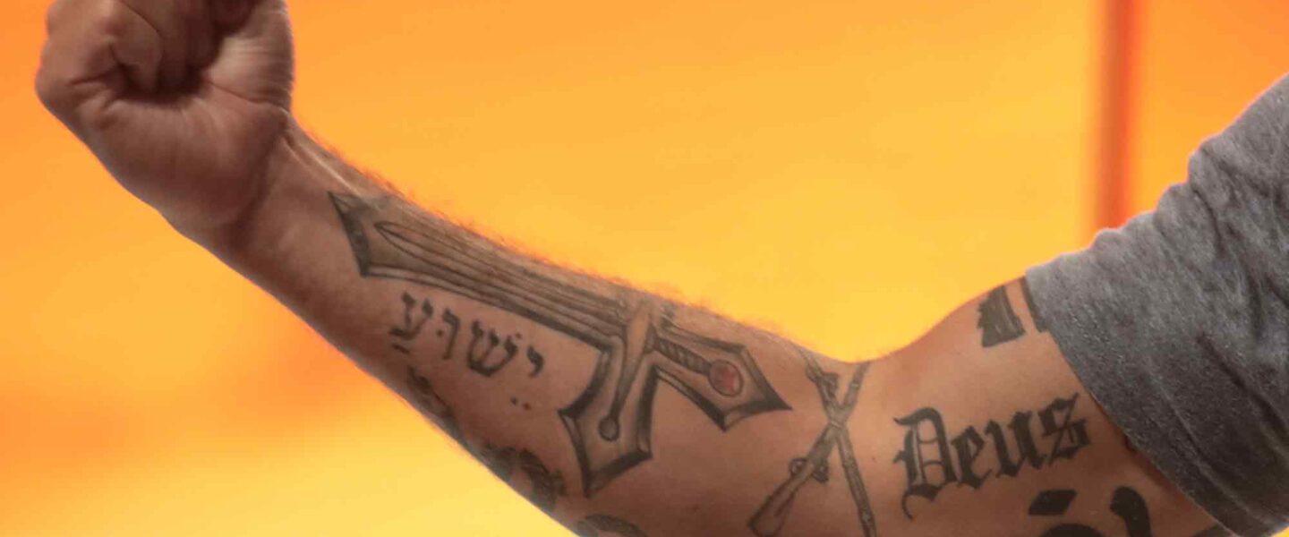 Pete Hegseth, right arm, tattoos, 2021