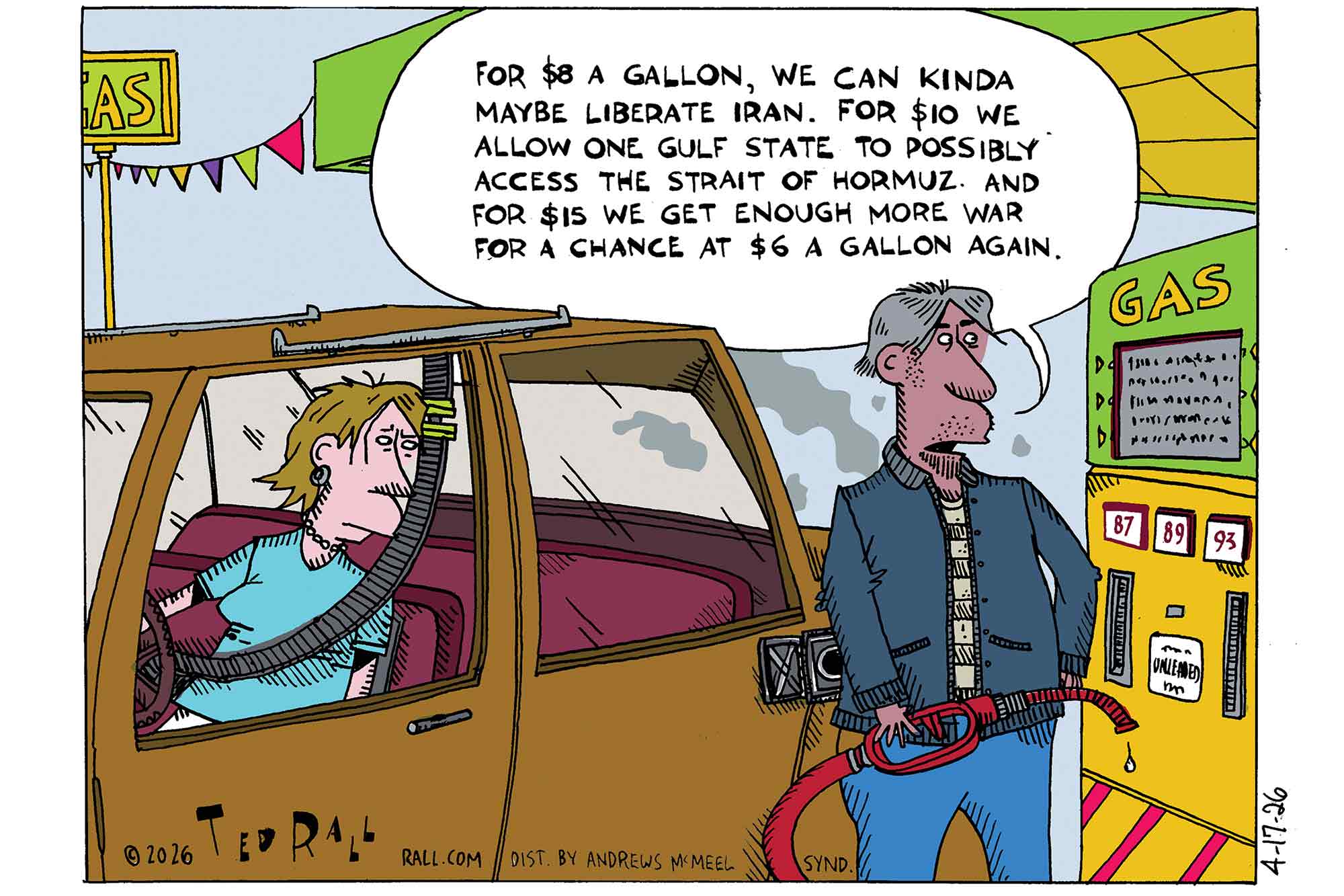 Iran War, gas prices, six dollar gas